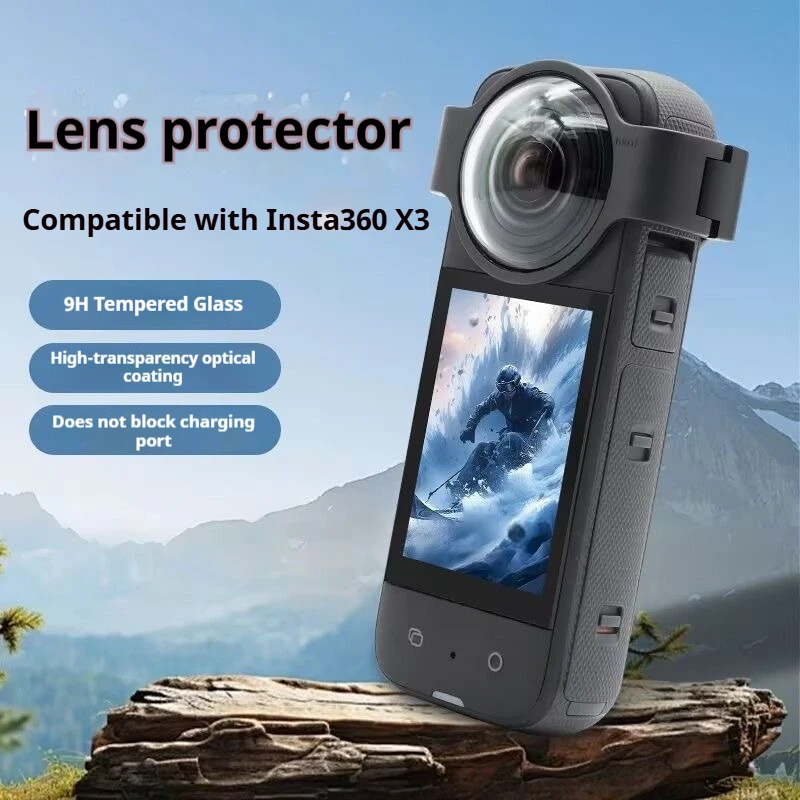 

For Insta360 X3 Upgrade clip-on glass anti-falling protective lens for Insta360 X3 Camera Accessories Optical Glass Lens Cap