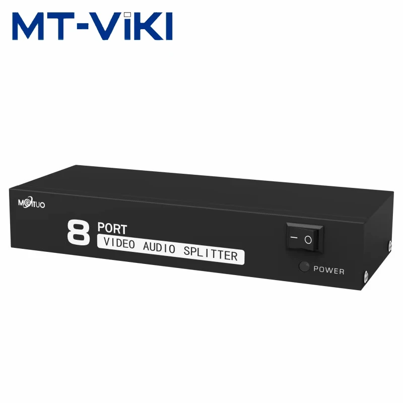 MT-VIKI RCA AV Audio Video Splitter For set-top box DVD to TV projector HD synchronous output Plug and Play MT-108AV