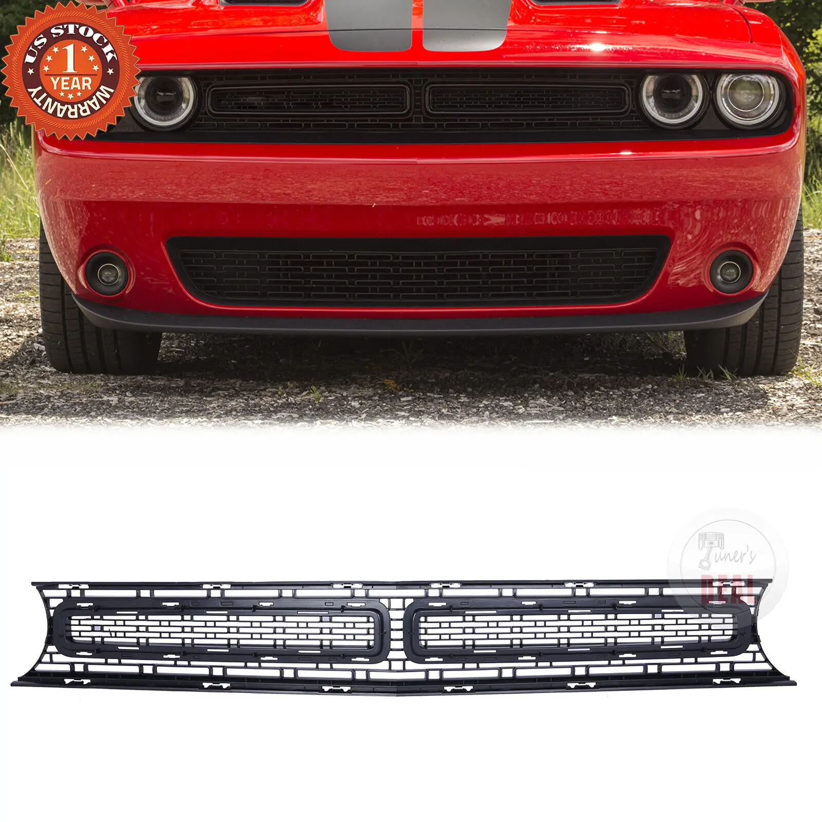 

ABS Plsatic Front Bumper Upper Grille Mesh Style CH1200390 For Dodge Challenger 2015 2016 2017 2018 2019 2020 2021 2022