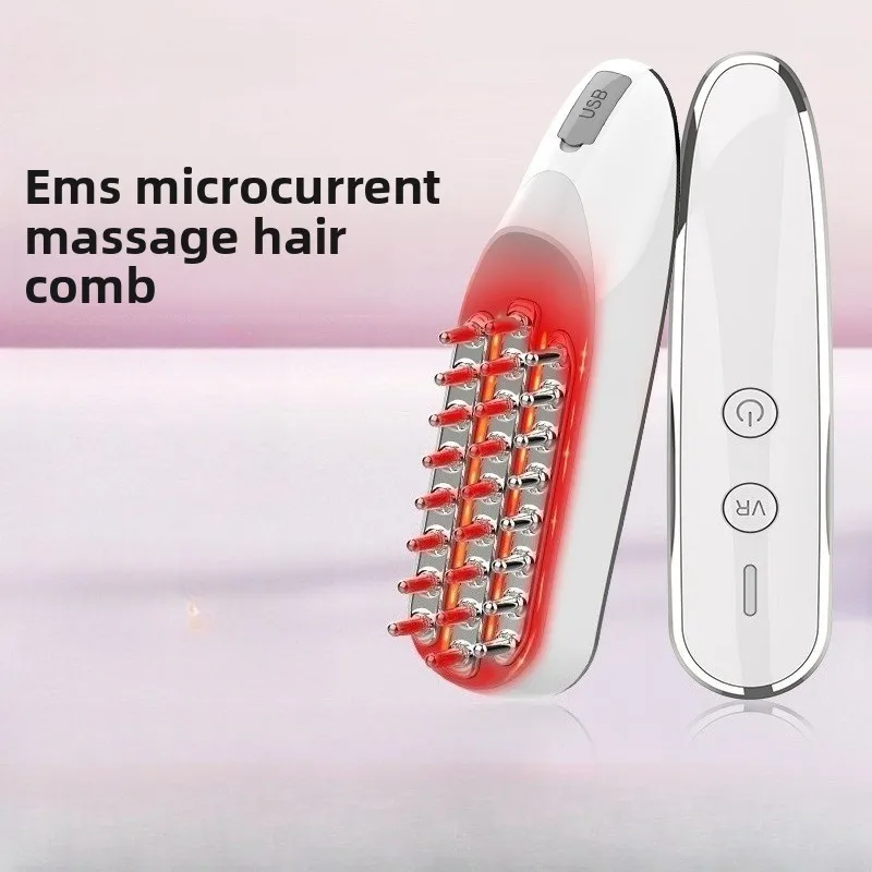

Популярный аппликатор для лечения кожи головы EMS, микротоковая массажная расческа для волос, электрическая массажная расческа Meridian для ухода за волосами красного света