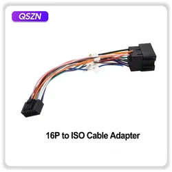 16 Pin Car Stereo Radio ISO Cable Adapter ABS Universal Male Plug To Female Connector Wiring Harness For Pioneer AEG Audiovox