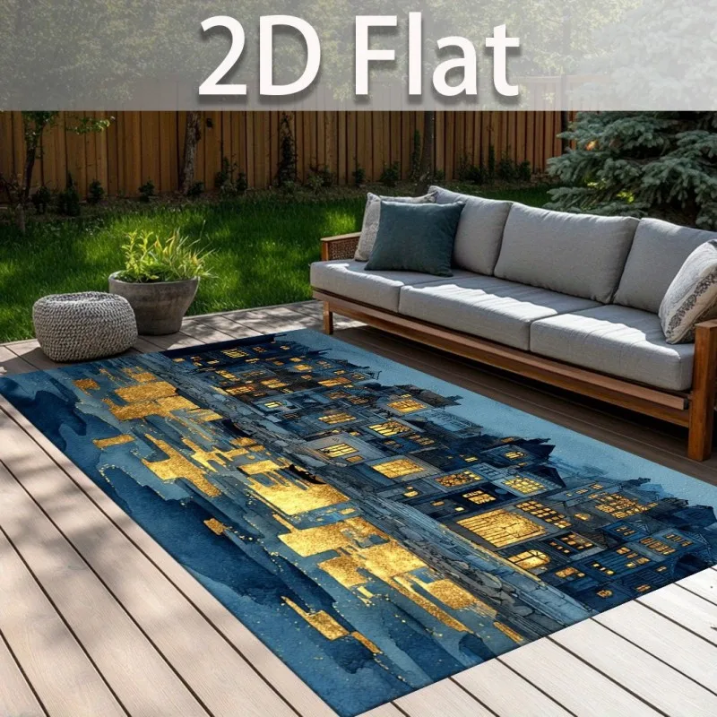 Spider Web Rug Halloween Gothic Printed Home Carpet Soft Non-Slip Flannel Floor Mat Horror Party Decor