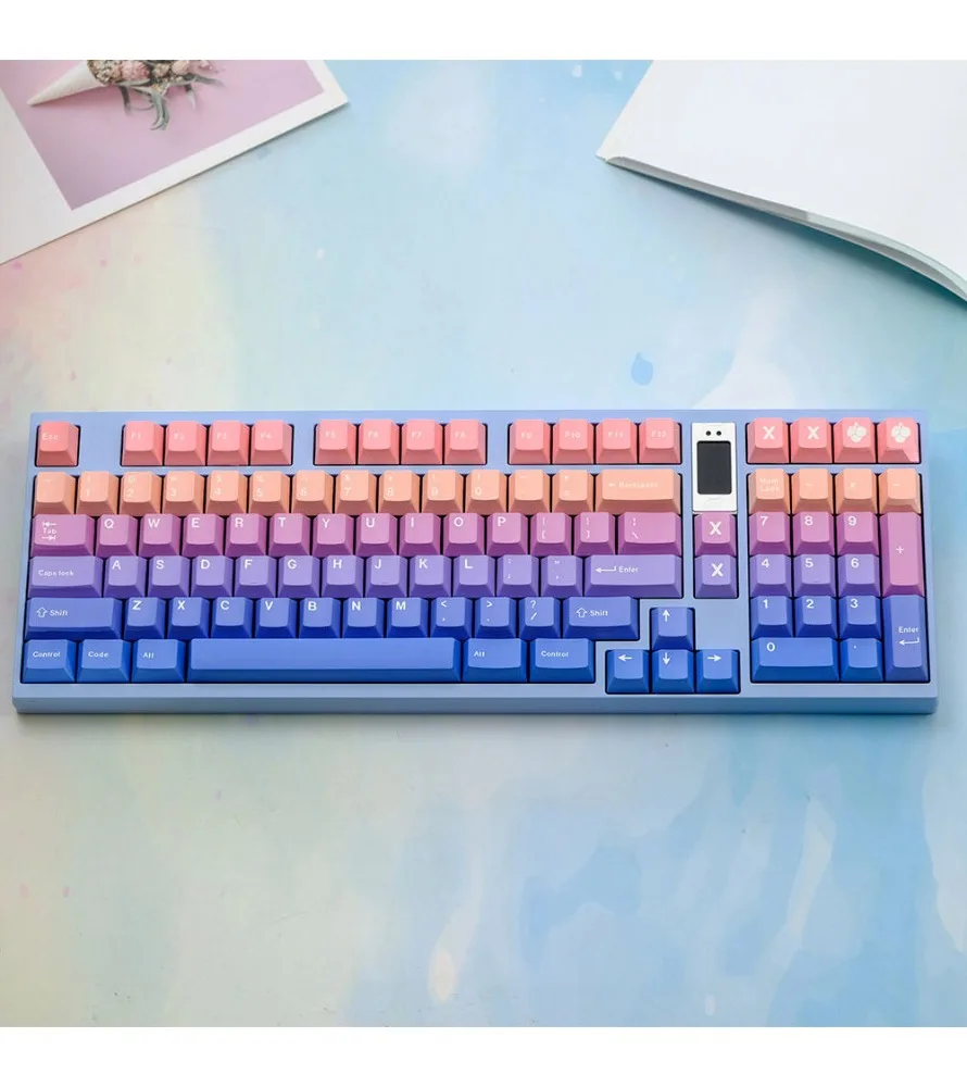 Original height PBT sublimation keycaps are suitable for mechanical keyboards 87/108 full set of 151 keys