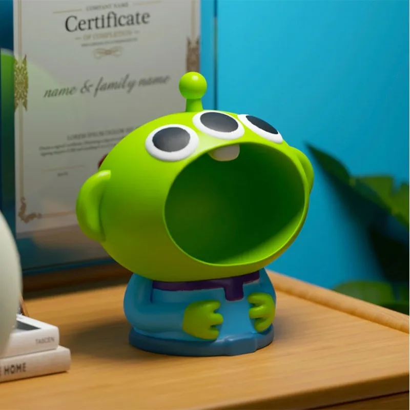 

Disney Alien Model Cartoon Ornament Home Living Room Desktop Storage Box Anime Toy Story Alien Style Room Decoration Ornament