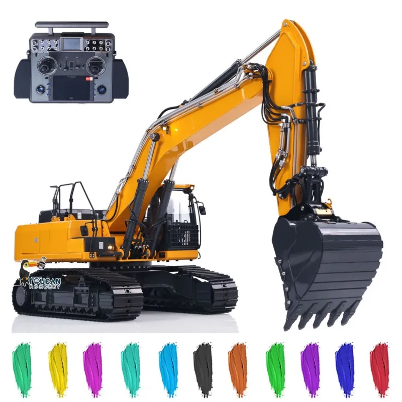 1/14 SFROG Metal E400 RC Hydraulic Excavator Pro 9CH Valves 2Arm Radio Control Digger 3 Pump Frsky XE Radio Machine Car