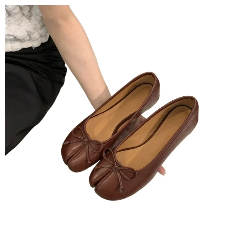 

Casual Shoes Mujer Ladies Bow Knot Mujer New Brand Women Flats Soft Ballet Shoes Slip On Loafers Soft Moccasins Tabi Ninja