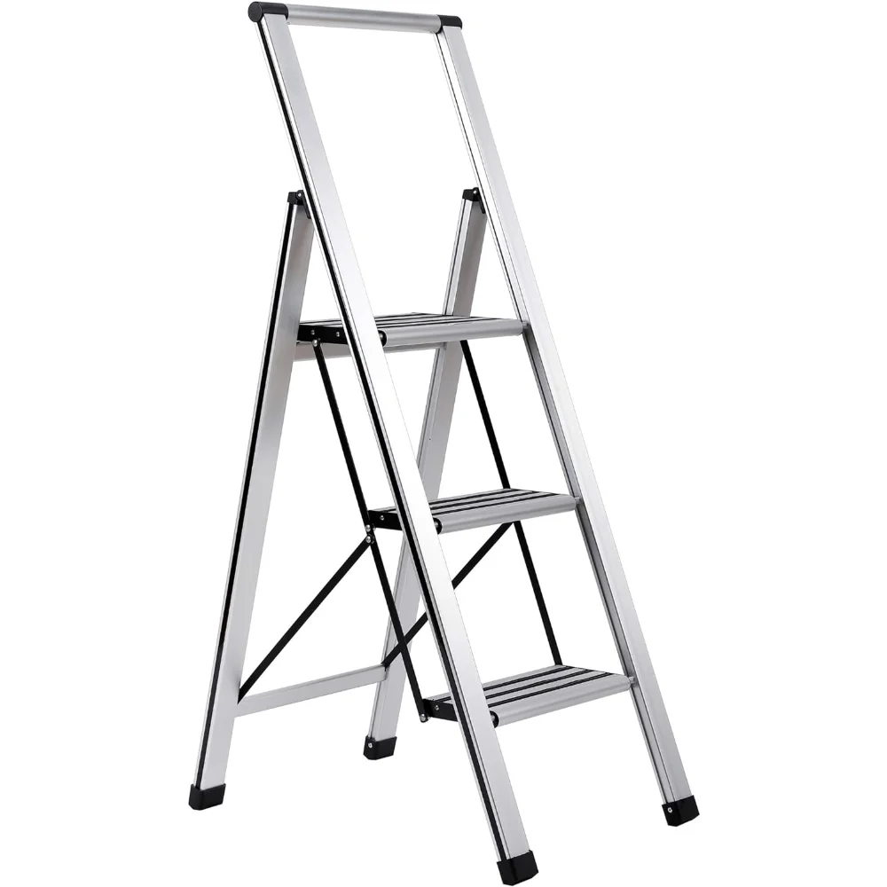 3 Step Ladder | 3 Anti-Slip Steps | Folding Step Stool | 250 lb. Capacity ladder for home