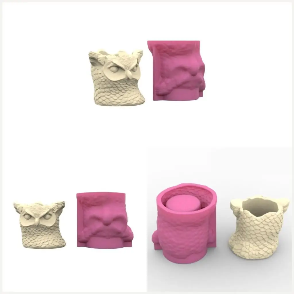 

Creative Owl Silicone Mould Pots Moulds Concrete Planter Molds Resin Crafting Molds for Hand-Making Lover