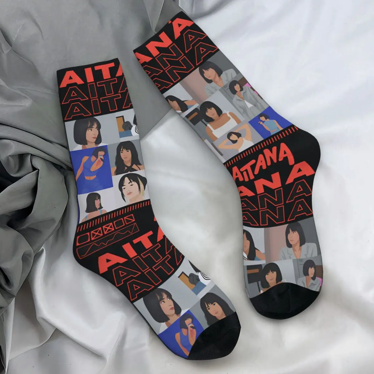 

Носки Aitana Cuarto Azul World Tour, повседневные чулки для взрослых и мужчин, средние мягкие уличные носки, весенний дизайн, противоскользящие носки