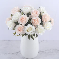 6 Heads Roses Artificial Flowers Pretty Silk Peony Bouquet Wedding Party Bridal Decor Fake DIY Home Living Room Vase Decoration