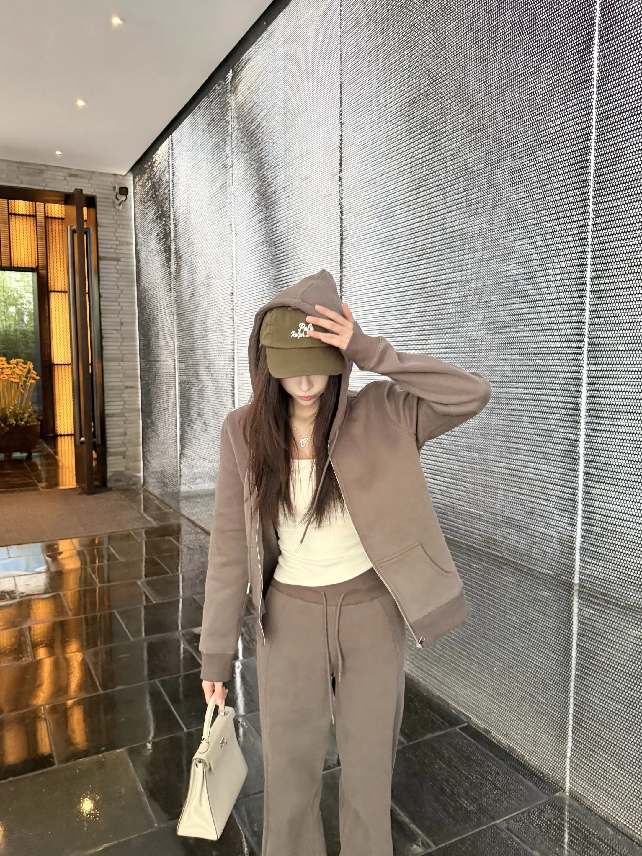 

Зимний теплый модный комплект Nemowu: толстовка на флисовой подкладке и брюки, повседневный термокостюм, стильный, на молнии