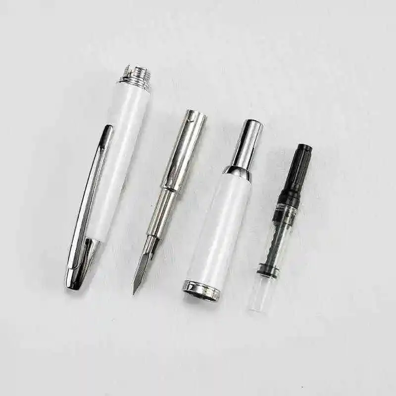 New Jinhao 10 Press Fountain Pen EF/F 0.38 0.5MM Nib,metal Frosted Black Silver Red White Pens,business Office School Stationery
