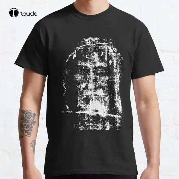 Shroud Of Turin Jesus Christ Face Classic T-Shirt Tee Shirt Custom Aldult Teen Unisex Digital Printing Fashion Funny New Xs-5Xl