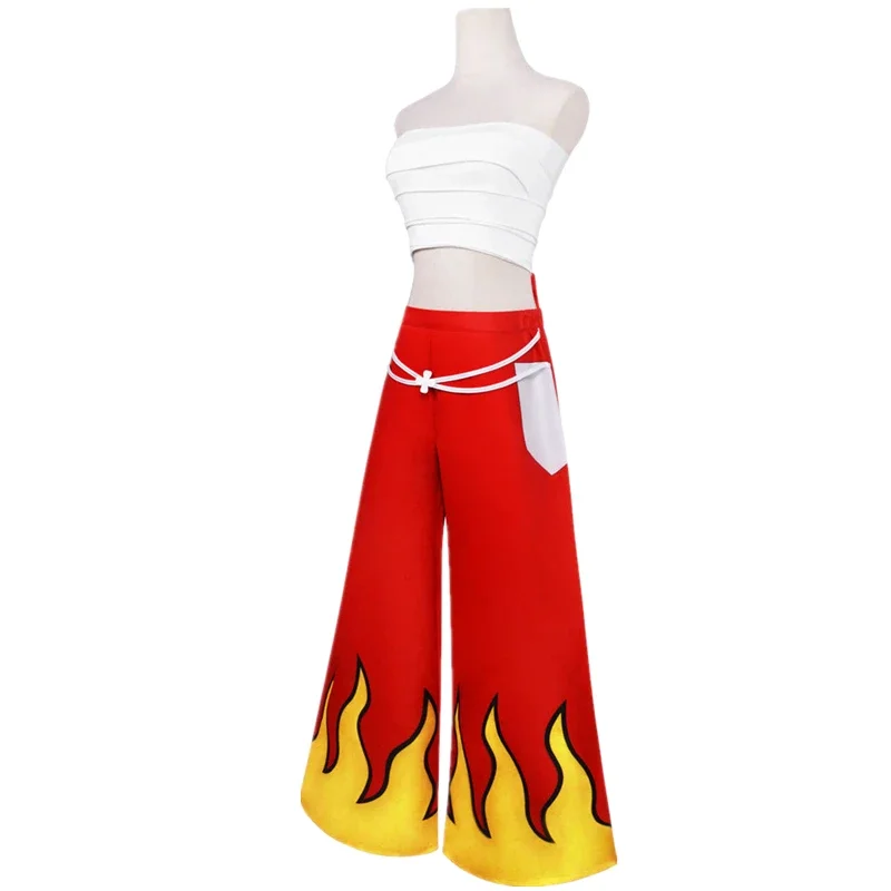 Anime fairy tail cosplay traje erza scarlet sutiã japonês unisex uniforme festa de halloween feminino envoltório calças no peito terno xc4841