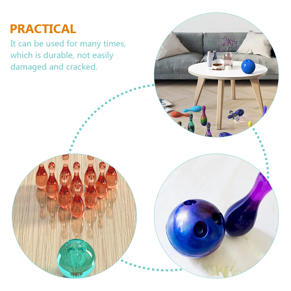 Силиконовая форма для боулинга, кристаллическая эпоксидная смола, поделки, домашний декор, настольная форма для нити, многоразовая антипригарная форма для детей