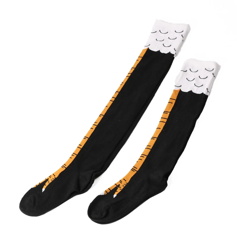 1Pair Of Chicken Feet Socks Thigh High Stockings Knee Length Chicken Feet Socks High Feet Socks Funny Chicken Feet Socks