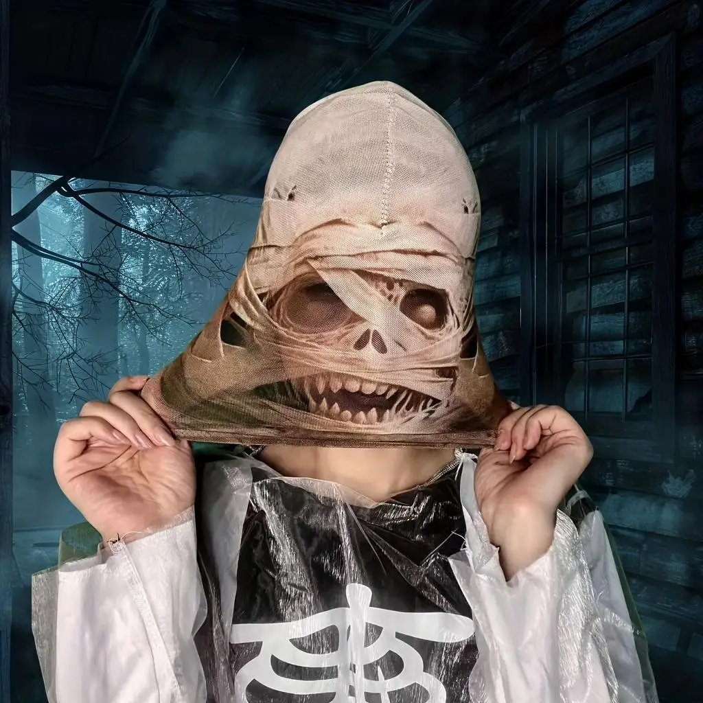 3D Printed Mummy Rag Mask — Realistic, Terrifying, and Perfect for A Night of Haunted Chases. Breathable