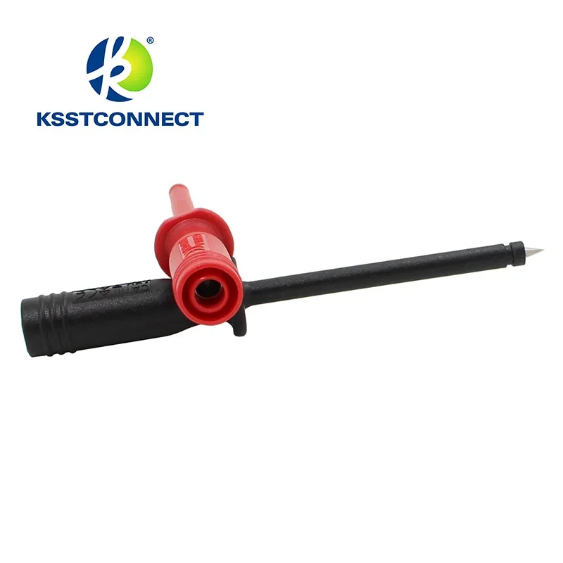 TPC164 2pcs Safety test probe with 4mm socket test probe test hook clip