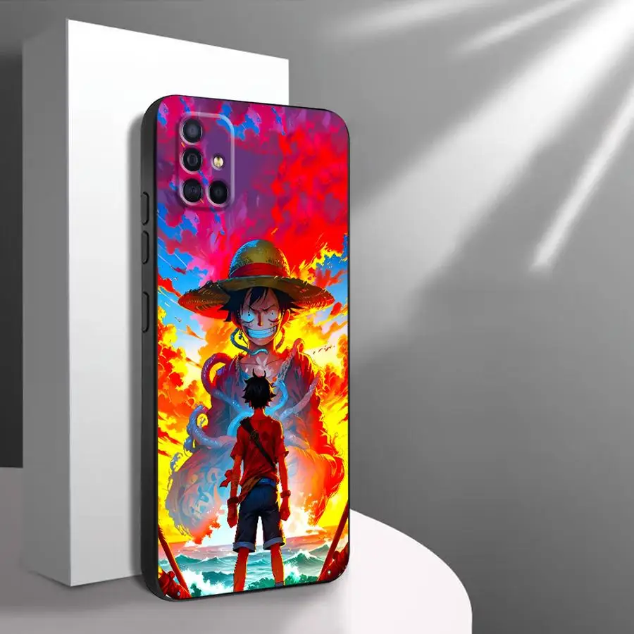 Casing One Piece Keren Luffy Zoro untuk Samsung Galaxy Note S8 9 S9 20 Ultra 10 Plus S10 8 Sampul Ponsel Hitam Lembut