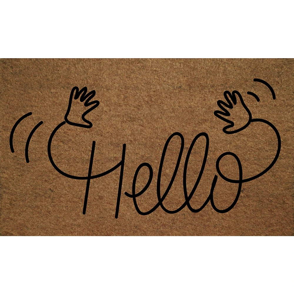 Hello Doormat, Outdoor Funny Rug, Front Door Mat, Rubber Non-Slip Floor Mat, Kitchen Bath Mat