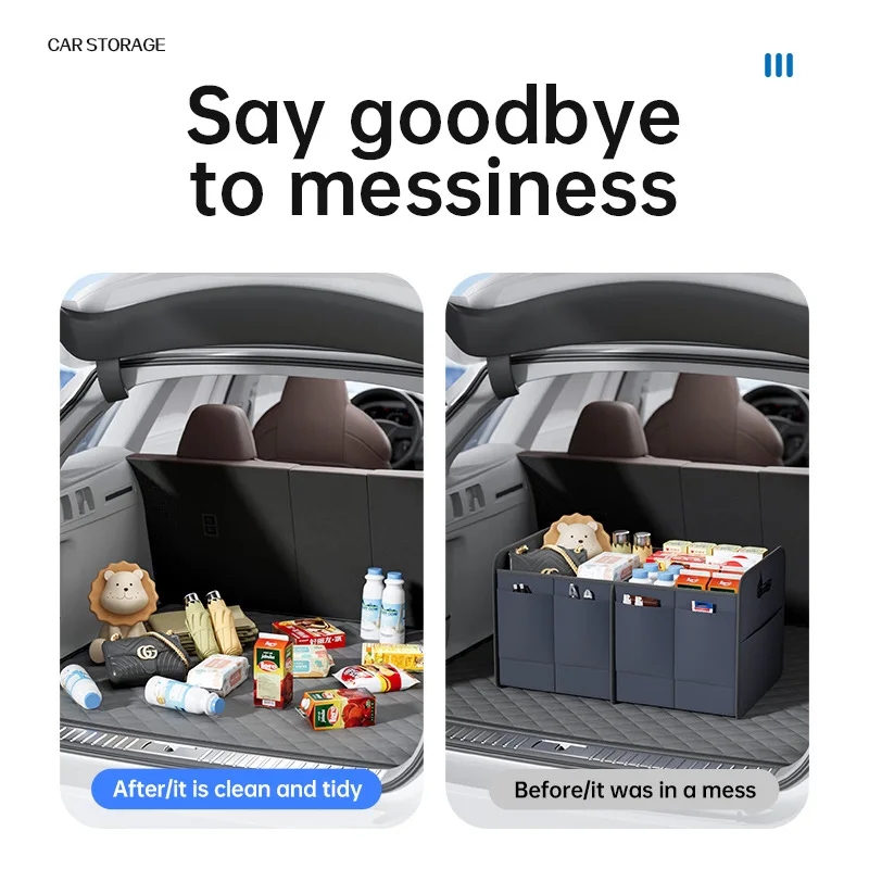 Oxford Cloth Car Trunk Organizer - Large-Capacity Foldable Storage Box, High Cost-Effective & Low Price Vehicle Organizer