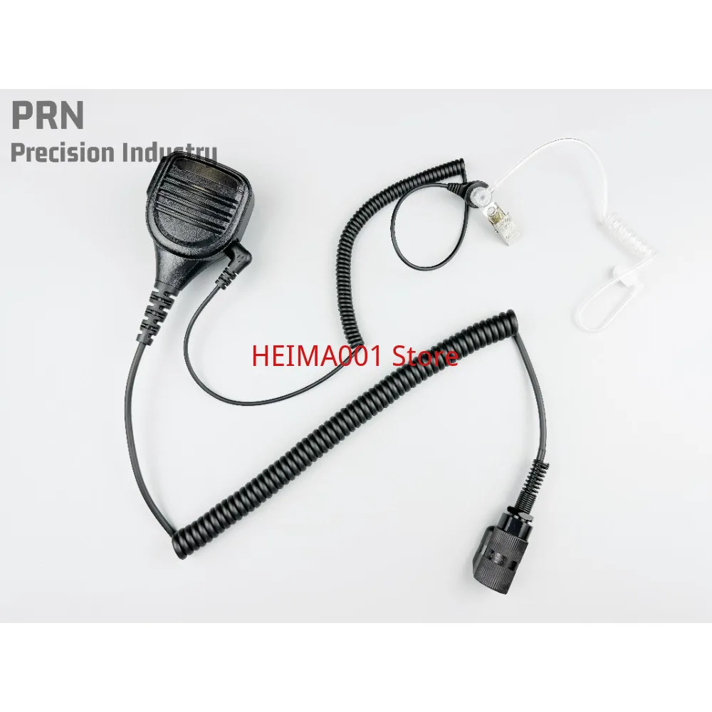 PRN Precision Portable Hand Mic with Air Duct Earphones Compatible with TRI FCS TCA PRC148 152