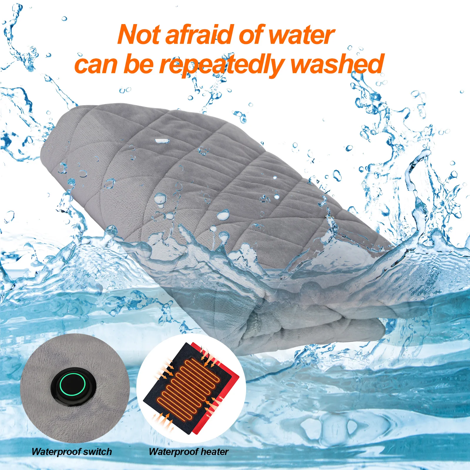 

Теплое одеяло с подогревом, носимое электрическое одеяло с USB-портом, одеяло с подогревом и функцией синхронизации, 3-ступенчатое регулируемое нагревательное одеяло