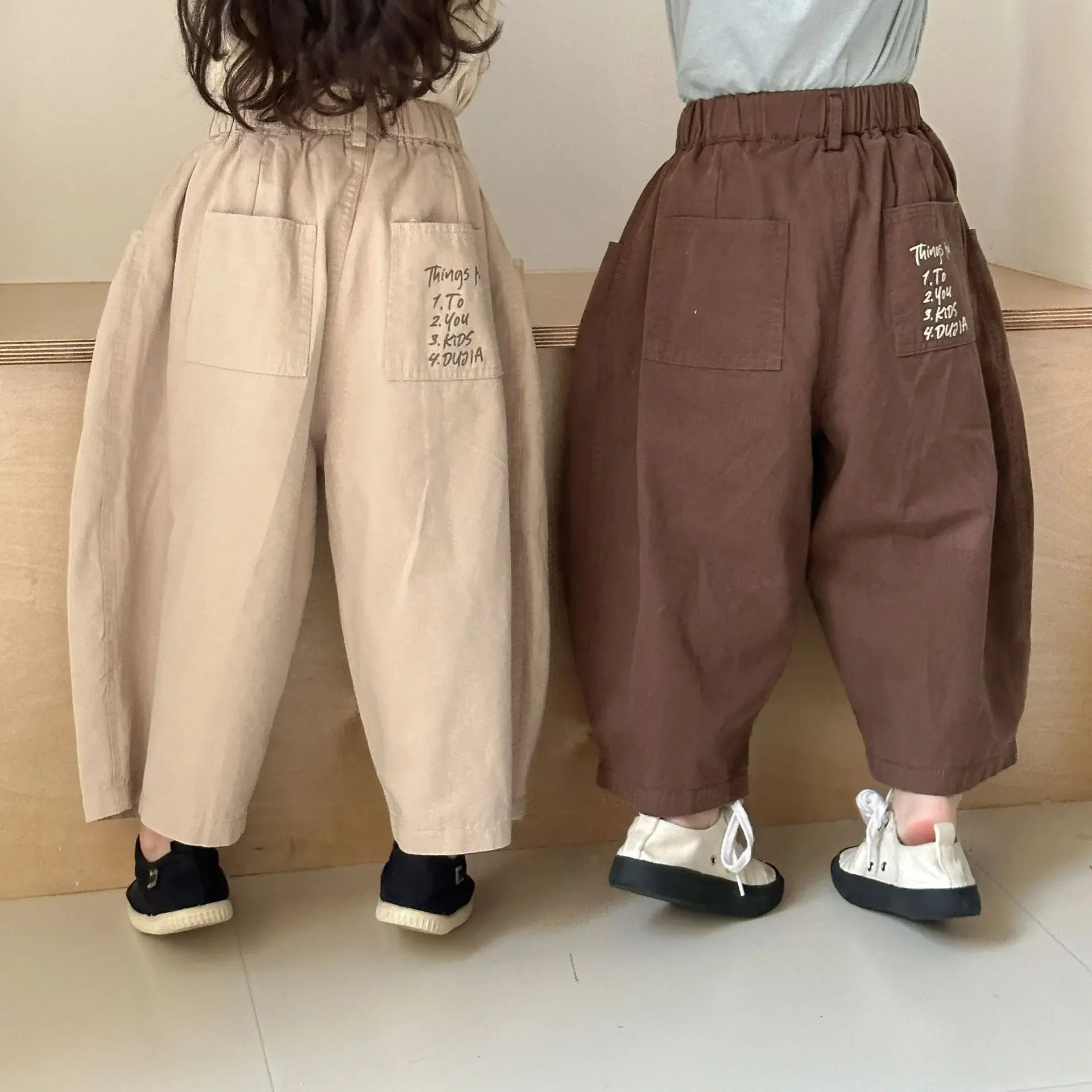 

Новинка 2024 года, одежда для малышей, весенние мягкие штаны для девочек, детские хлопковые штаны, повседневные брюки для мальчиков, детские свободные брюки унисекс с эластичной резинкой на талии