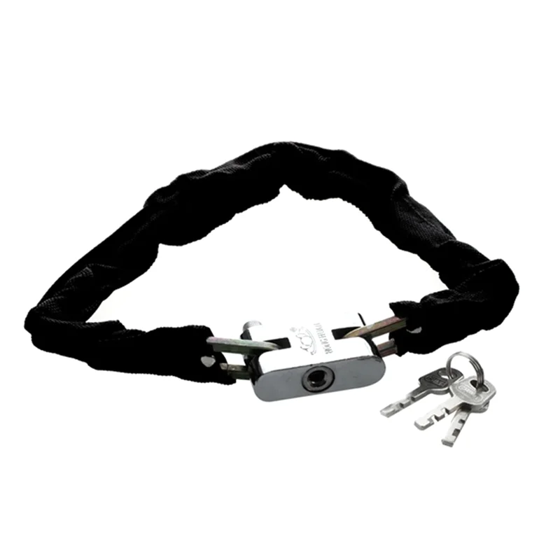 Bike Lock 65CM Metal MTB Road Bike Heavy Duty Safety Lock Motorcycle Padlock Bicycle Chain Lock With Key Easy Install