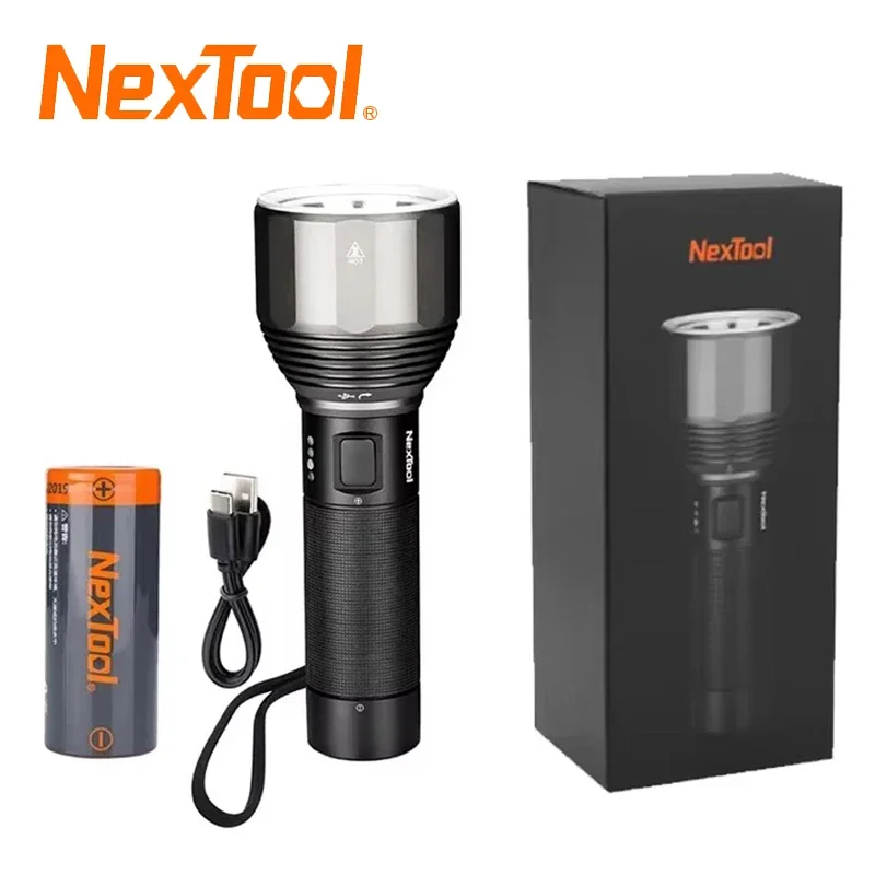 

NexTool Outdoor Led Flashlight 5000mAh 2000lm Ultra Bright 380m IPX7 Waterproof Strong Light Rechargeable EDC Torch Lamp