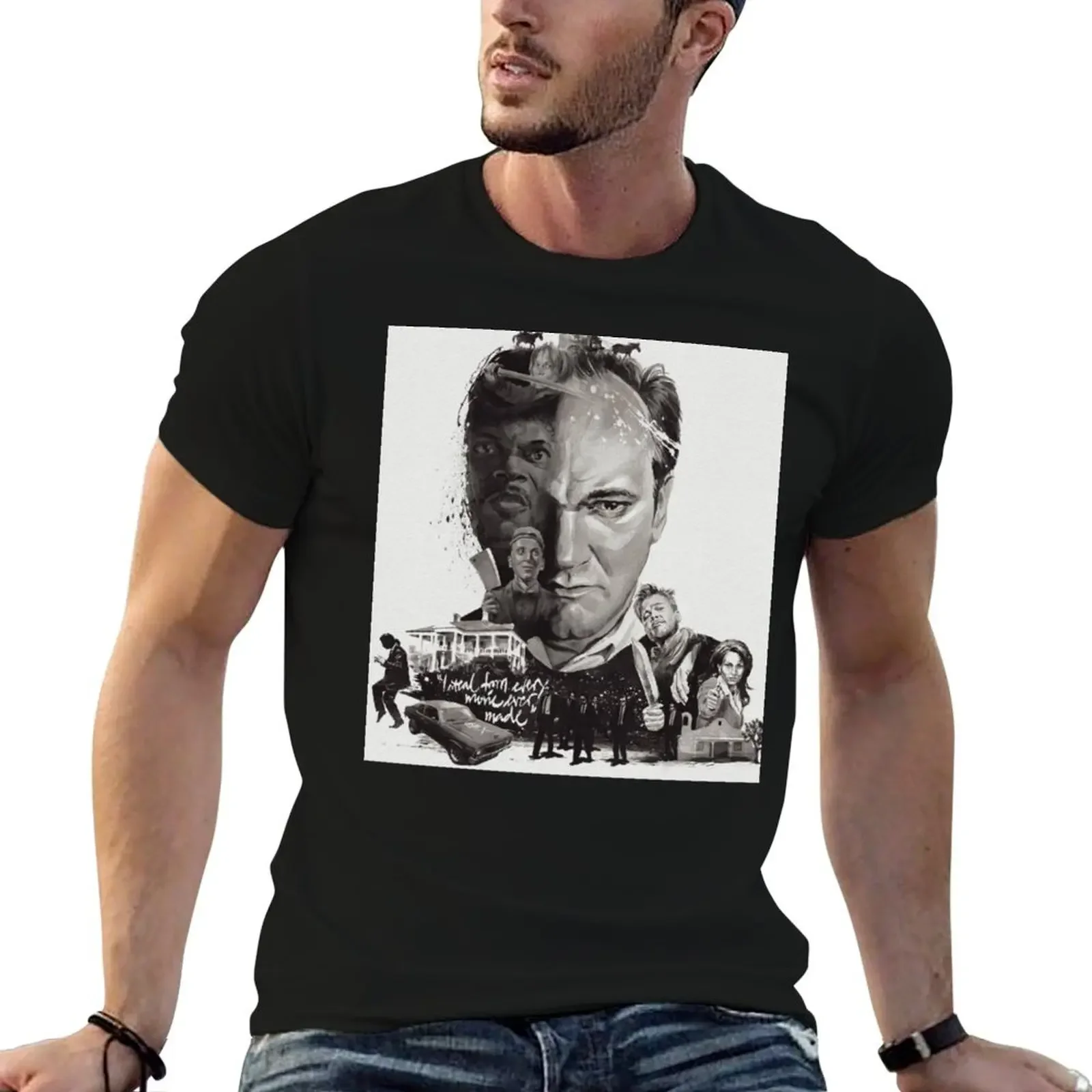 Quentin Tarantino logo T-Shirt anime shirts graphic tees oversized t shirt vintage t shirts T-shirt men