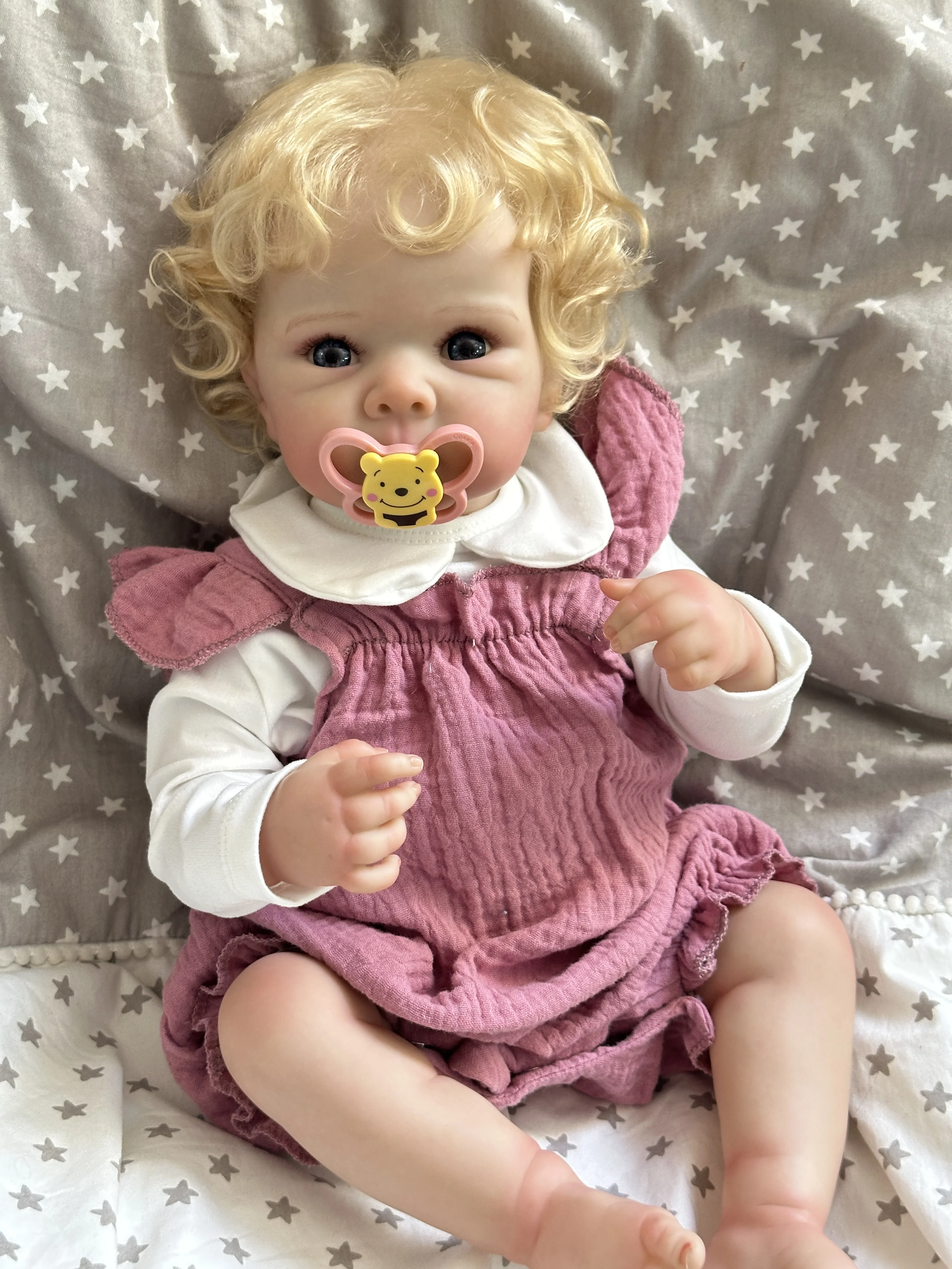 Cokela 20 pollici/50 cm Vera bambola del bambino Real Soft Touch Baby Realistica bambola del bambino rinato del silicone con capelli artificiali impiantati a mano