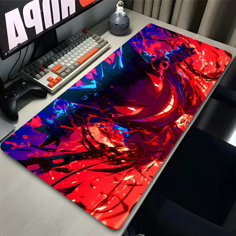 Gaming Mouse Pad Non-Slip Gamer Keyboard Pad PC Office Laptop Big Size Desk Mat Pokemon Gengar Red Hokage Mousepad For Computer