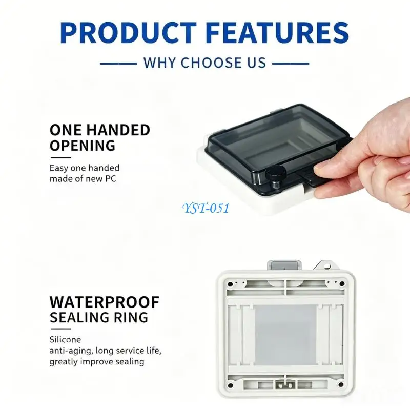 E15A Clear Front Electrical Cover for Breaker Box Leakage Protecting