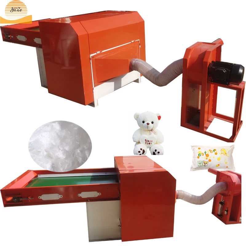 automatic pp cotton waste opener pillow stuffed machine polyester fiber bale teddy bear toy opening filling stuffing machine