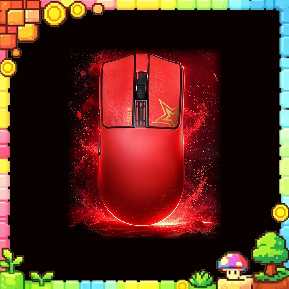 IPI Fog Haze X Red Celebration Edition Wireless Mouse PAW3955 8K Tri ModeTMR Haptic Feedback Lightweight Esports Gaming Mouse