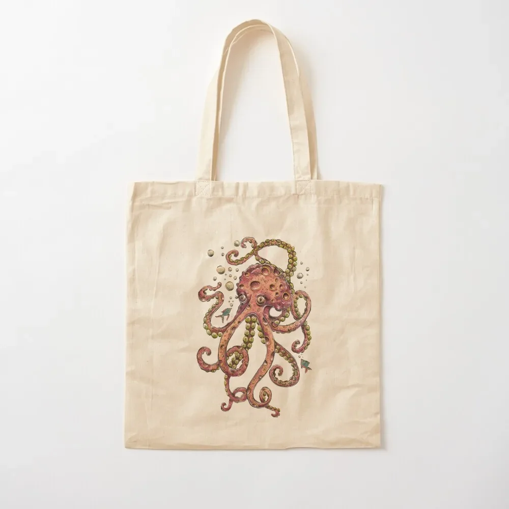 

Pink Octopus Tote Bag custom canvas bag Fabric bag