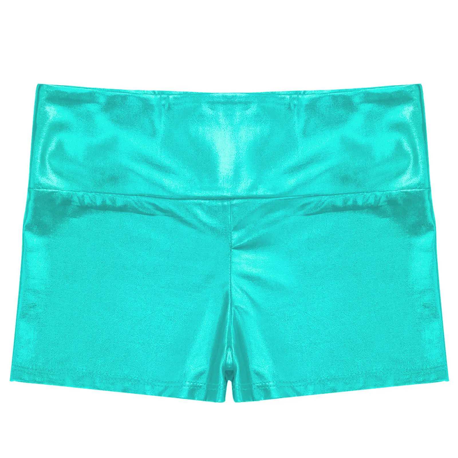 Kinder Mädchen Metallic Shiny Ballett Tanz Gymnastik Shorts Hosen Hohe Taille Fitness Workout Yoga Cheer Dancewear Activewear – Detail 15