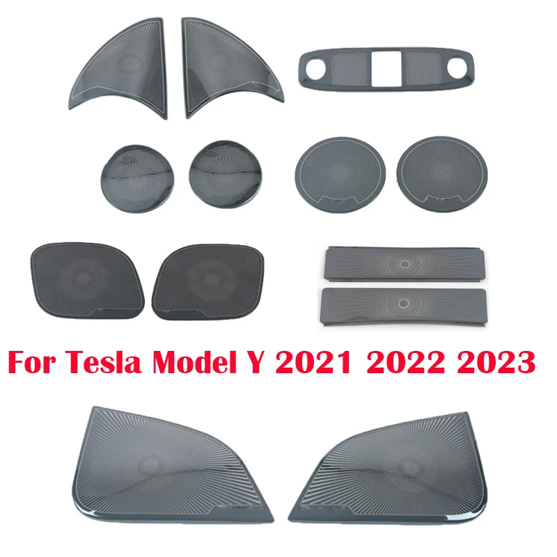 Per Tesla Model Y 2021 2022 2023 copertura per altoparlante Audio per auto interna copertura per altoparlante per porta sul tetto dell\'auto sotto la