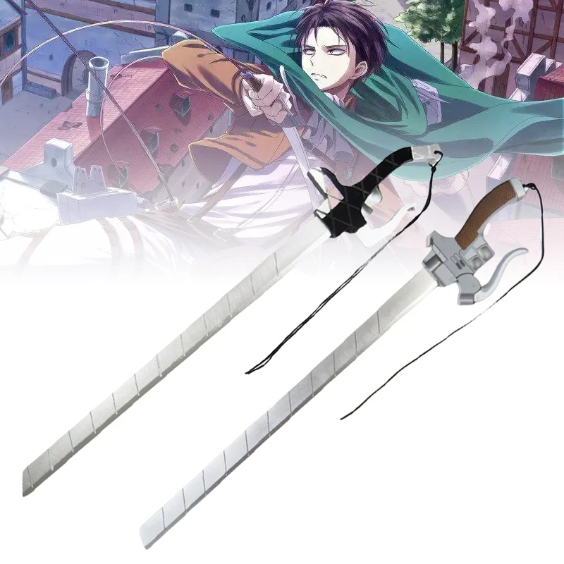 100cm Levi Ackerman Katana Attack on Titan Sword Anime Cosplay Prop Ninja Knife Real Japanese Katana Original Samurai Sabre Toy