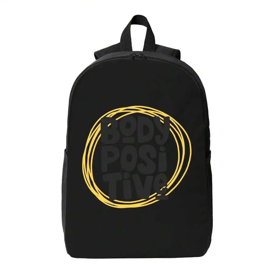 

Black Body Positive Graphic Backpack For Adults Fashion Casual School Bag