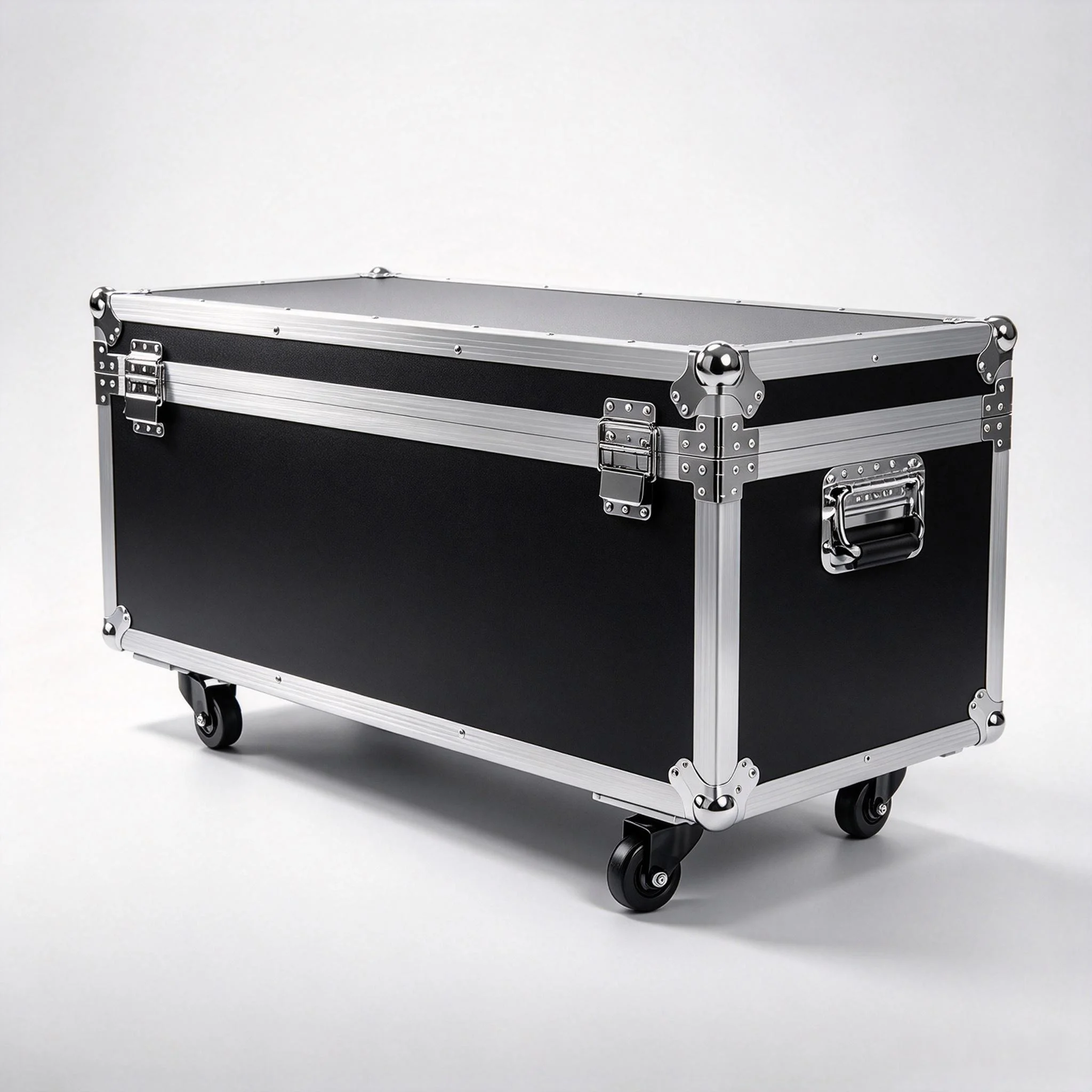 Wheeled Shockproof Flight Case, Stage Lighting Equipment Toolbox, Heavy Duty Cable Storage Transport Box