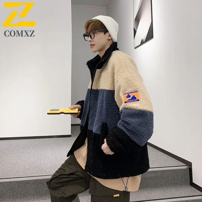 COMXZ الرجال سترة مبطنة بالقطن اللون حجب رحلة الثلج يندبروف السفر الخبز سترة الترفيه اليومي تصميم دافئ معطف الحشو