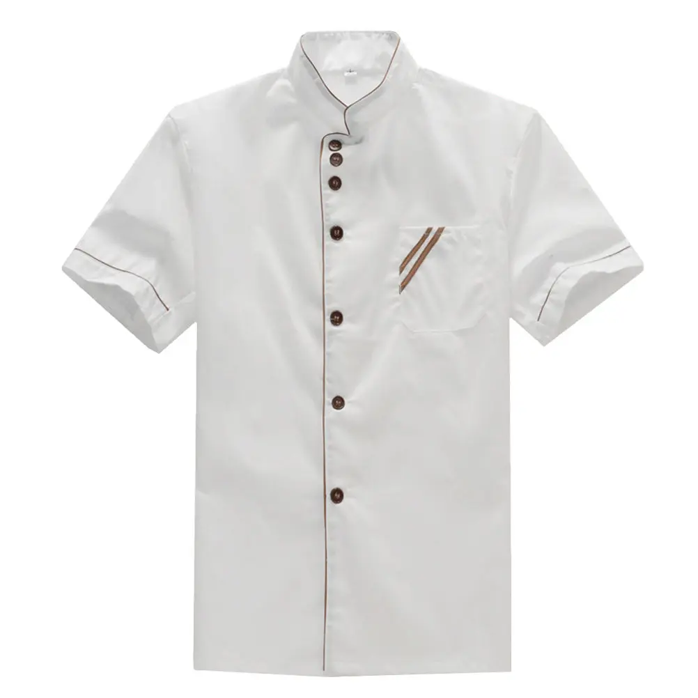 

Short Sleeve Chef Coat For Bakery Restaurant Hotel Breathable Oil-Proof Washable Cooking Jacket Workwear Uniform Chef