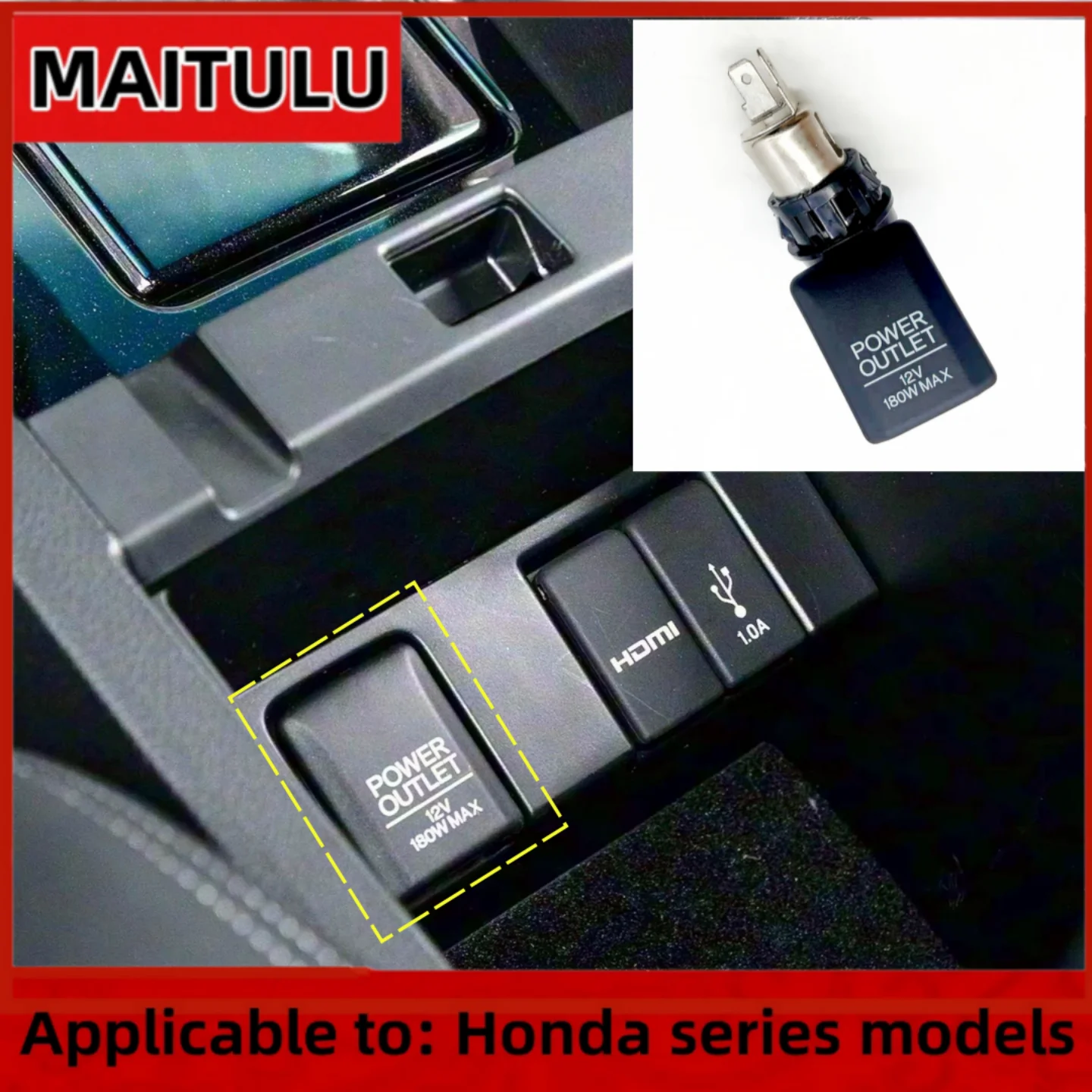 

Cigarette Lighter Power Socket Plug Outlet 12V Fit for Honda CRV Civic Accord Crider XRV UR-V New