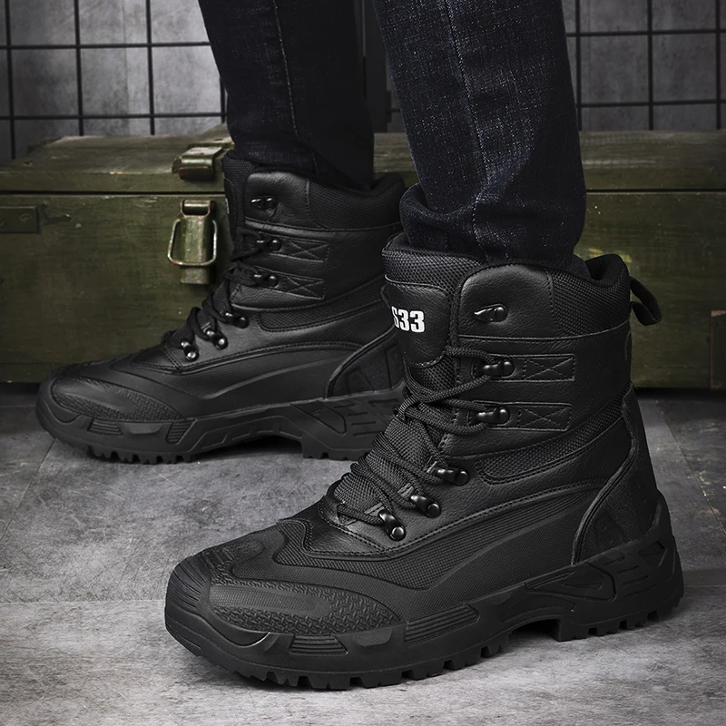 Outdoor Hunting Boots For Men - Men's Tactical Boots High Top Hiking
