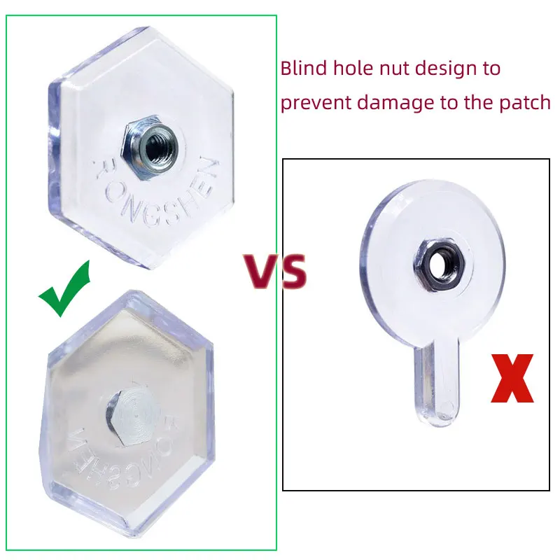 رقعة صامولة لولبية قوية ذاتية اللصق مناسبة لأرفف التخزين المنزلية وخطاف إطار الصورة بدون تركيب وتثبيت الحفر