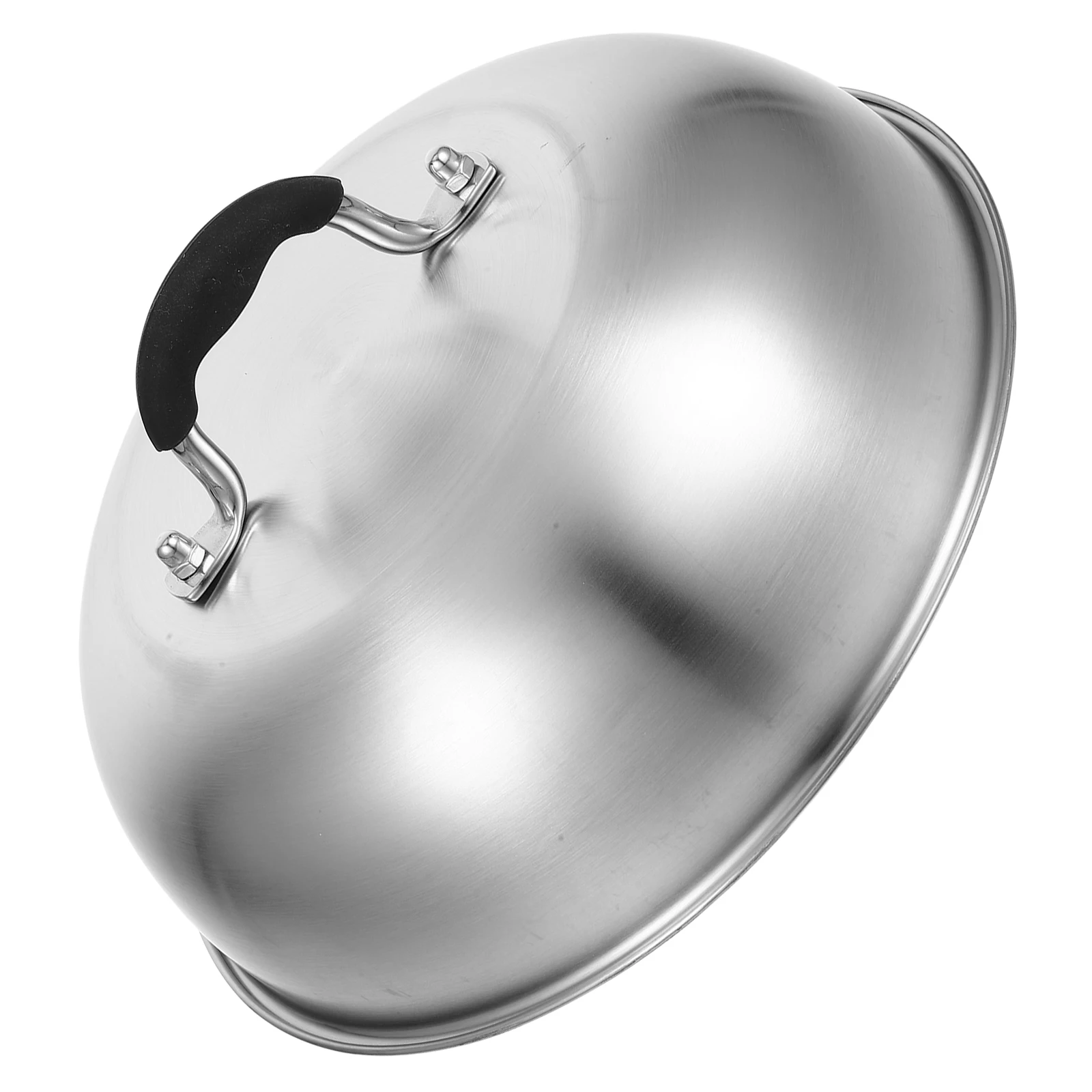 

1pc Stainless Steel Steamer Cover 20Cm Round Splatter Proof Lid For Grilling Melting Cheese Basting Griddle Dome Pot Kitchen