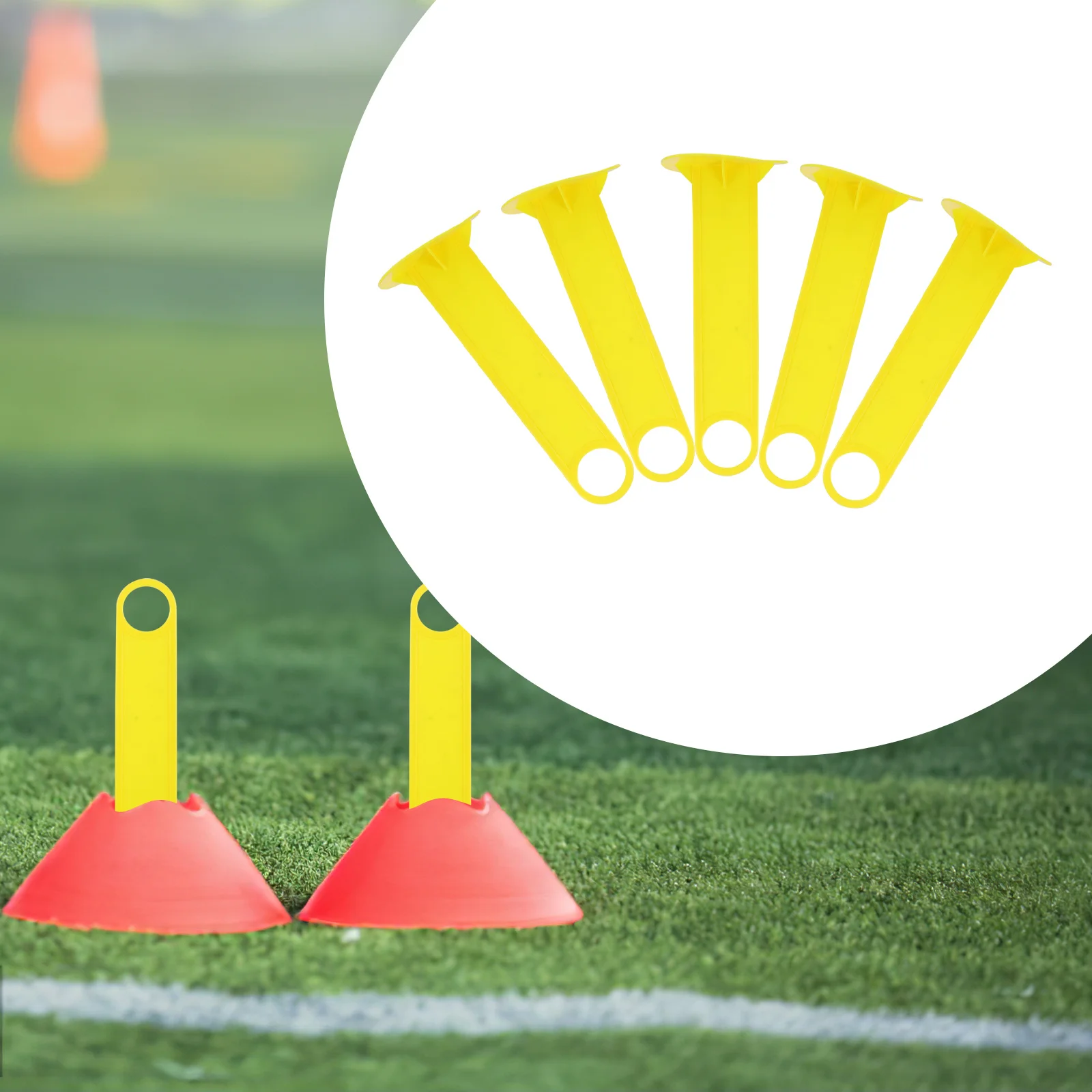 

5pcs Soccer Disc Cone Holders Sturdy Plastic Football Training Equipment Portable Storage Rack For Outdoor Sports Mark Disk