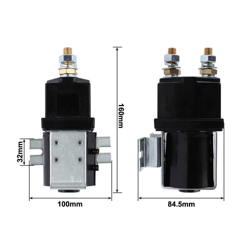 DC-Schütz, normalerweise offen, 12 V, 24 V, 36 V, 48 V, 60 V, 72 V, ZJW400A für Gabelstapler, Handhabung, Zeichnung, Werkzeug, Auto, Pumpenmotor, 1 Schließer